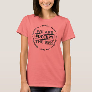 Besetzen Sie Wallstreet/weltweit Damen-Wecker-T - T-Shirt
