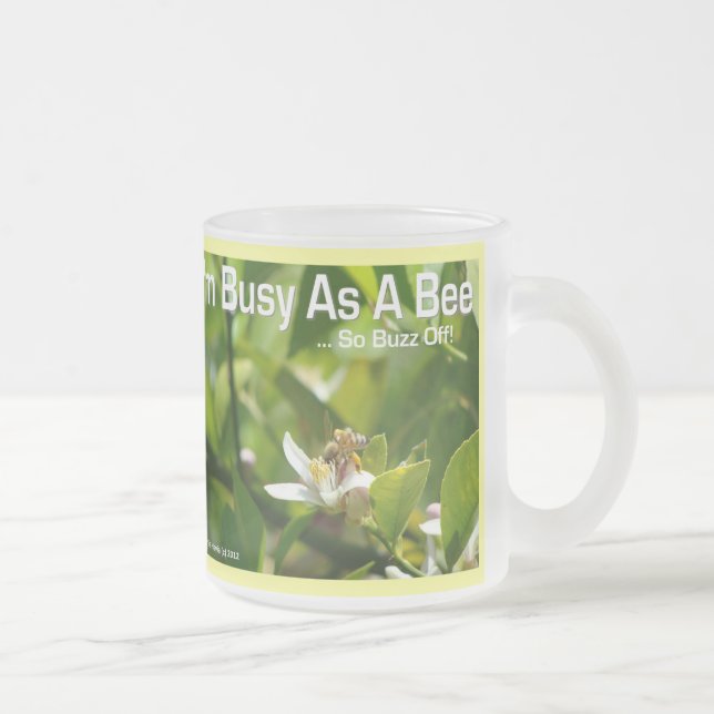 Besetzt als Biene, also abschrecken - Mattierte Ta Mattglastasse (Rechts)