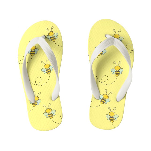 Besetzte Biene Kinderbadesandalen (Fußbett)