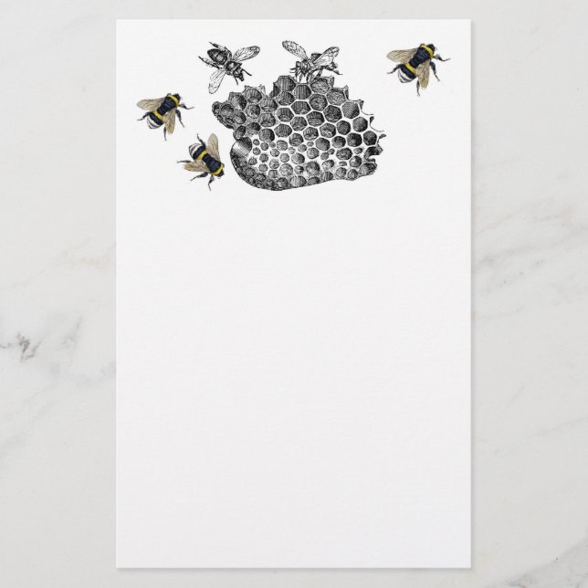 Besetzte Bienen Briefpapier (Vorderseite)