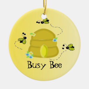Besetzte Bienen mit Bienenstock Keramik Ornament
