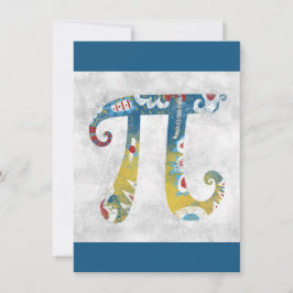Besetzte Pi-Symbol-Grußkarte Karte