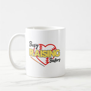 Besetzte Raising Ballers Baseball Mama Kaffeetasse