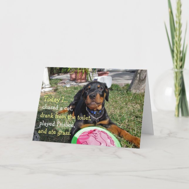 Besetzte Rottweiler-Jubiläumskarte Karte (Vorderseite)