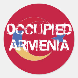 Besetzter Armenien-Aufkleber Runder Aufkleber