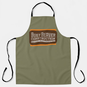 Besetzter Biber Bau White Gfx Brown Orange BG Schürze