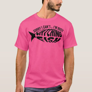 Besetzter Fischfang Fischerei Ironischer Forellen T-Shirt