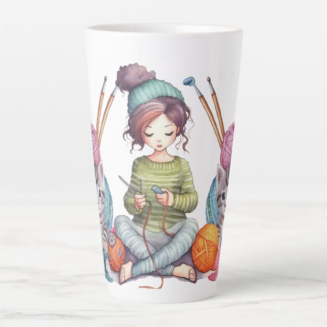 Besetztes Crocheting Milchtasse (Vorderseite)
