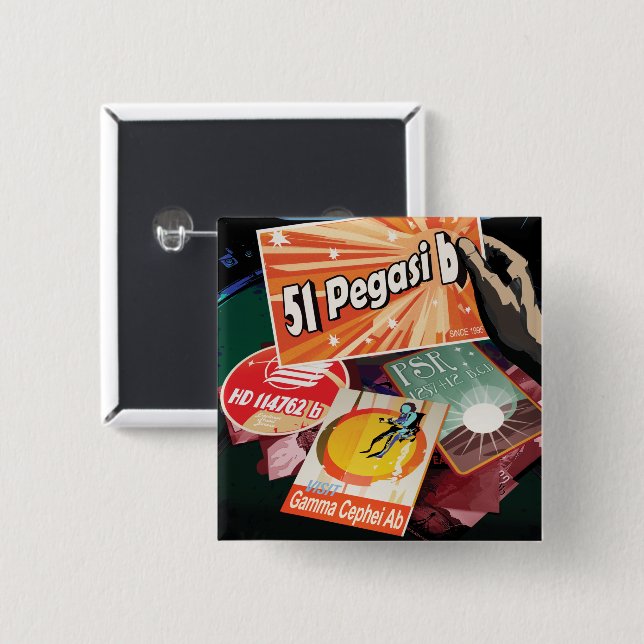 Besichtigen Sie das erste Exoplanet-System von auß Button (Vorne & Hinten)