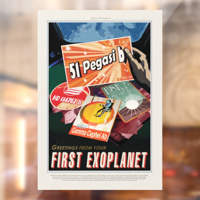Besichtigen Sie das erste Exoplanet-System von auß Fensteraufkleber (Blatt 2)