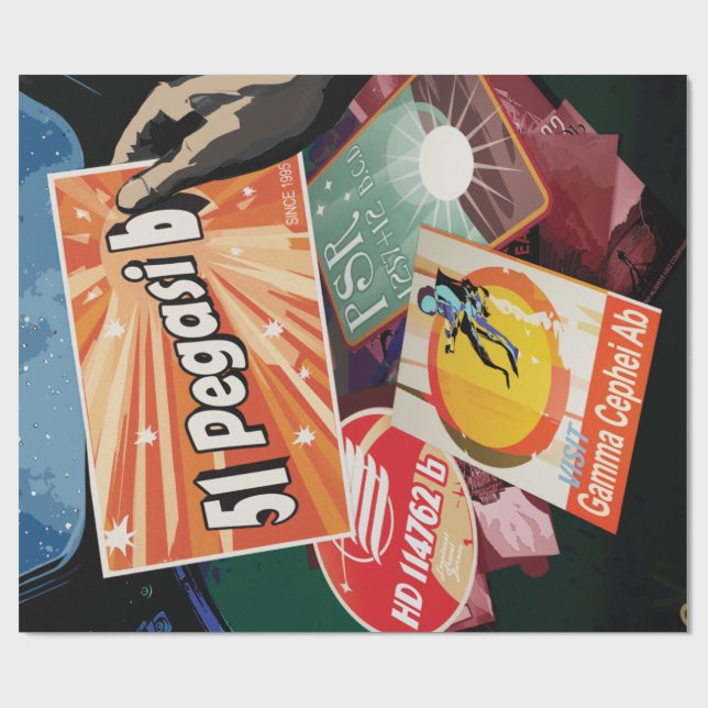 Besichtigen Sie das erste Exoplanet-System von auß Geschenkpapier (Flach)