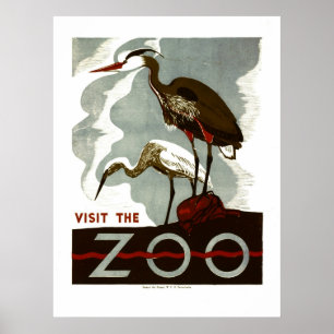 Besichtigen Sie den Zoo - WPA-Plakat - Poster