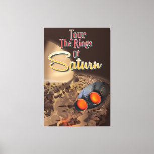 Besichtigen Sie die Ringe des Saturn Travel Poster Leinwanddruck