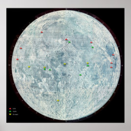 Besichtiger Apollo und Luna Moon-Missionen Poster
