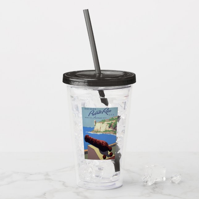 Besichtigung der Festung El Morro, Puerto Rico, Al Acryltrinkbecher (Vorderseite Ice)