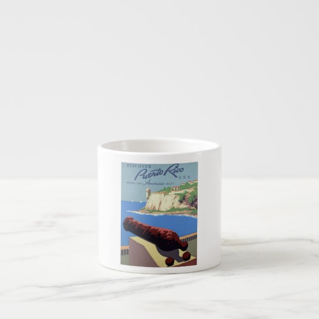 Besichtigung der Festung El Morro, Puerto Rico, Al Espressotasse (Vorderseite)
