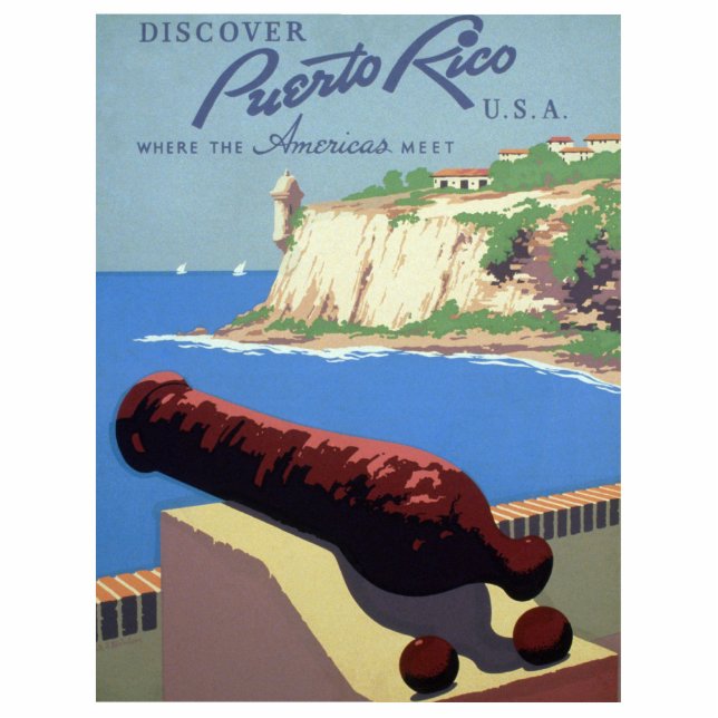 Besichtigung der Festung El Morro, Puerto Rico, Al Freistehende Fotoskulptur (Vorne)