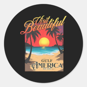 Besichtigung der schönen Golfstaaten Amerika Der s Runder Aufkleber
