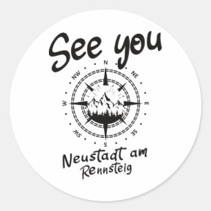 Besichtigung Neustadt Am Rennsteig Urlaub Ski Runder Aufkleber
