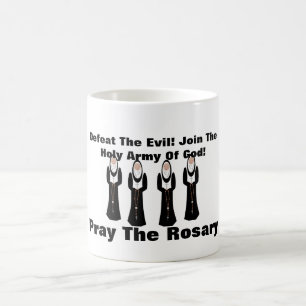 Besiege das Böse.. Betet den Rosenkranz! Kaffeetasse