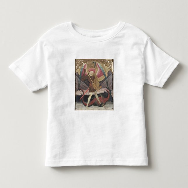Besiegendes Übel St Michael, c.1480 (Tempera auf Kleinkind T-shirt (Vorderseite)