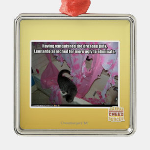 Besiegte das gefürchtete Rosa Silbernes Ornament