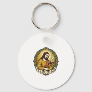 Besiegter Jesus raucht verbrannte Toast Frühstück  Schlüsselanhänger