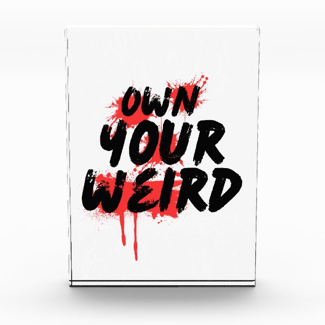Besitze Dein Anderssein - Fette Grunge-Typografie Fotoblock (Vorderseite)