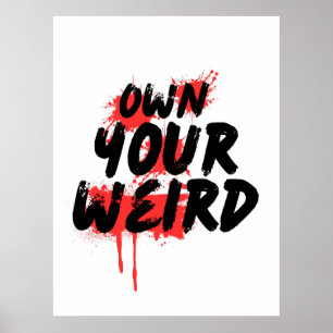 Besitze Dein Anderssein - Fette Grunge-Typografie Poster