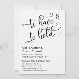 Besitzen und Halten Elaborate Script-Typografie Einladung