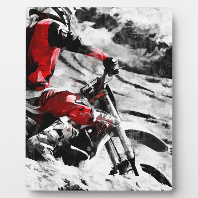 Besitzer des Berges - Motocross Racer Dirt-Bike Fotoplatte (Vorderseite)