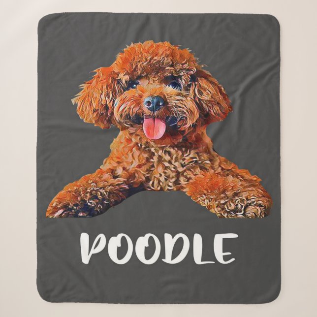 Besitzer des Black Poodle Dog Mama Vater | Niedlic Sherpadecke (Vorderseite)