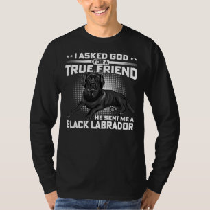 Besitzer des schwarzen Labrador Retriever Hundes,  T-Shirt