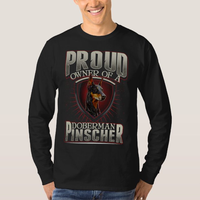 Besitzer eines Doberman Pinscher Hundes T-Shirt (Vorderseite)