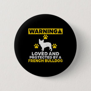 Besitzer eines geliebten und geschützten Bulldoghu Button