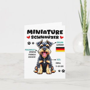 Besitzer eines Miniature Schnauzers Lustiger Minia Karte