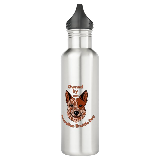 Besitzer eines Rinderhundes (rot) Edelstahlflasche (Links)