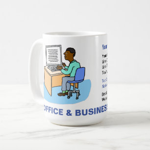 Besitzer eines Unternehmens für Schwarze Kaffeetasse