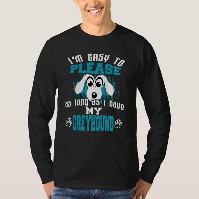 Besitzer von Funny Greyhound Dog T-Shirt (Vorderseite)