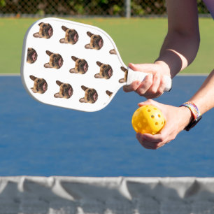 Besitzer von personalisierten Gesichtsbeuteln Pickleball Schläger