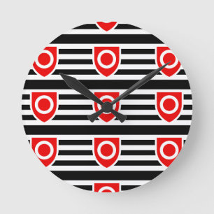 BESITZERSTOLZFLAGGE RUNDE WANDUHR