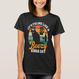 besoffene Katze für Katzenbesitzer Mütter Bier Wei T-Shirt