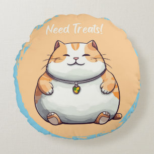 Besoin de traitements Coussin rond de chats gras