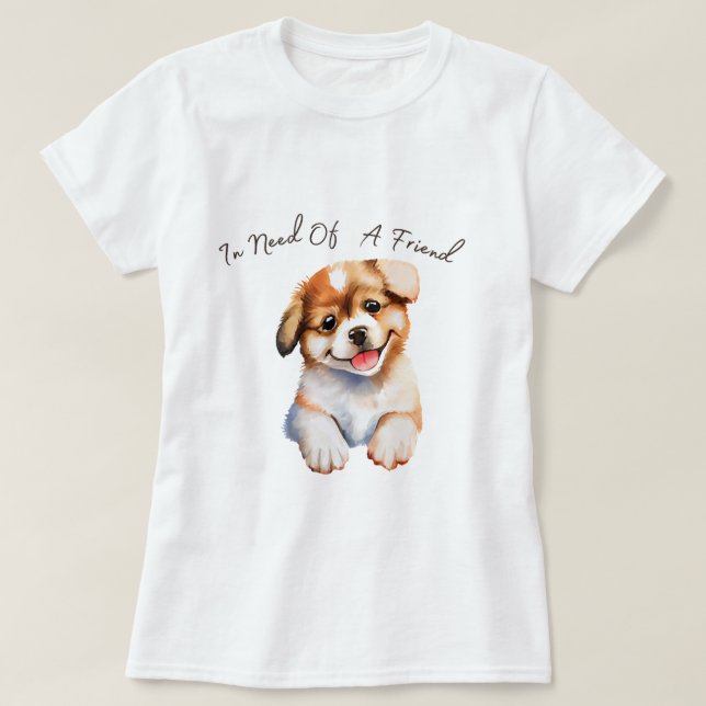 Besoin d'un t-shirt de chiot ami (Design devant)