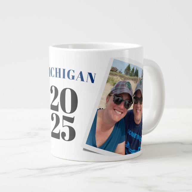 Besondere Anlass Vacation Family Wiedersehen Foto Jumbo-Tasse (Vorderseite Rechts)