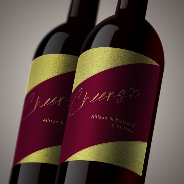 Besondere Anlässe mit handgeschriebenem Cheers Win Weinetikett (Von Creator hochgeladen)