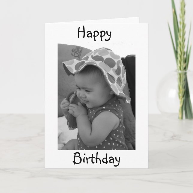 *BESONDERE **BABY GIRL'S** GEBURTSTAG WÜNSCHE KARTE (Vorderseite)