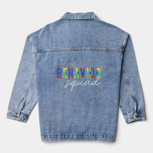 Besondere Bildung für das Auftreten von Autismus-B Jeansjacke (Rückseite)