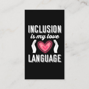 Besondere Bildung Lehrer Inklusion Bewusstsein Visitenkarte