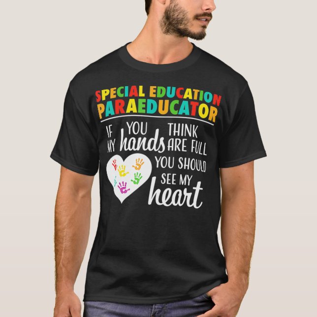 Besondere Bildung Paraeducator Niedlich Herzinfark T-Shirt (Vorderseite)